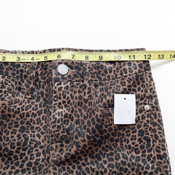 FRAME Le Crop Mini Boot Coated Jeans Leopard Size 24 NEW NWT - Picture 8 of 10